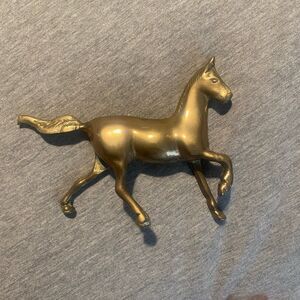 Vintage brass horse